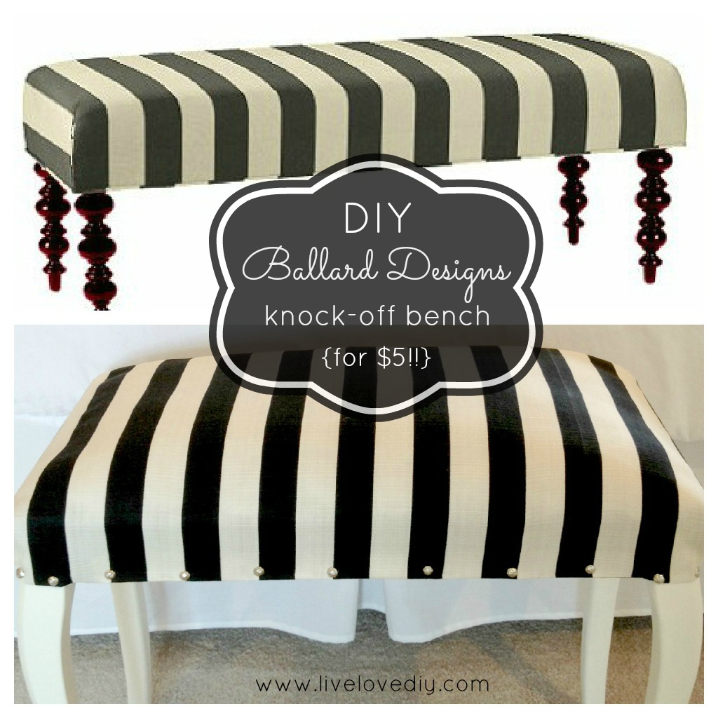 knock off wood bench